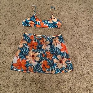 Shein swim top and skirt